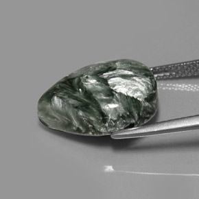 Seraphinite Gemstone in 16 x 12 mm (calibrated) Size for Sale, Seraphinite Stone in Green Color