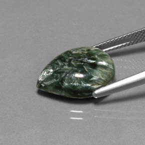 Seraphinite Gemstone in 16 x 12 mm (calibrated) Size for Sale, Seraphinite Stone in Green Color