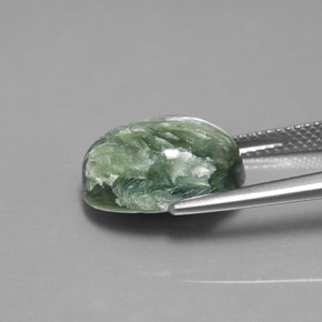 Seraphinite Gemstone in 14 x 10 mm (calibrated) Size for Sale, Seraphinite Stone in Green Color