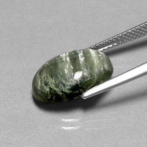 Seraphinite Gemstone in 14 x 10 mm (calibrated) Size for Sale, Seraphinite Stone in Green Color