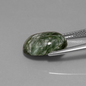 Seraphinite Gemstone in 14 x 10 mm (calibrated) Size for Sale, Seraphinite Stone in Green Color