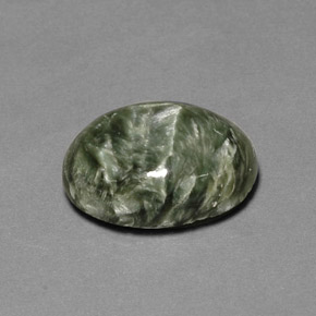 10.40 ct Green Seraphinite Stone, Natural Seraphinite in Oval Cabochon Shape for Sale