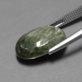Seraphinite Gemstone in 18 x 13 mm (calibrated) Size for Sale, Seraphinite Stone in Green Color