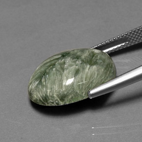Seraphinite Gemstone in 18 x 13 mm (calibrated) Size for Sale, Seraphinite Stone in Green Color
