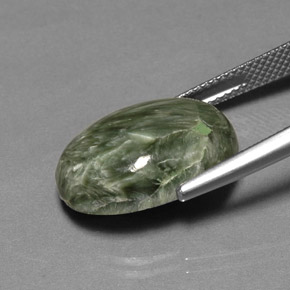 Seraphinite Gemstone in 18 x 13 mm (calibrated) Size for Sale, Seraphinite Stone in Green Color