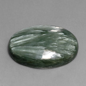 11.40 ct Green Seraphinite Stone, Natural Seraphinite in Oval Cabochon Shape for Sale