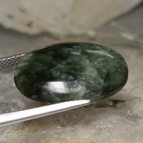 Seraphinite Gemstone in 20 x 15 mm (calibrated) Size for Sale, Seraphinite Stone in Green Color