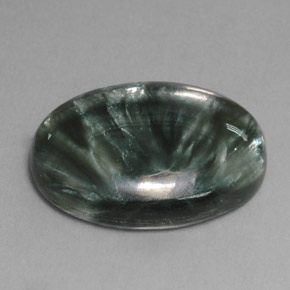 12.14 ct Green Seraphinite Stone, Natural Seraphinite in Oval Cabochon Shape for Sale