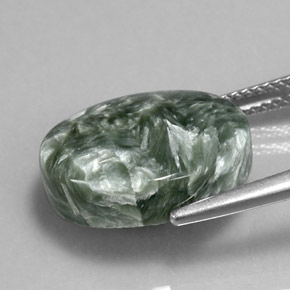 Seraphinite Gemstone in 16 x 12 mm (calibrated) Size for Sale, Seraphinite Stone in Green Color