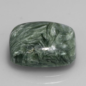 5.87 ct Green Seraphinite Stone, Natural Seraphinite in Cushion Cabochon Shape for Sale