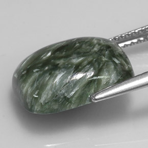 Seraphinite Gemstone in 14 x 10.1 mm Size for Sale, Seraphinite Stone in Green Color