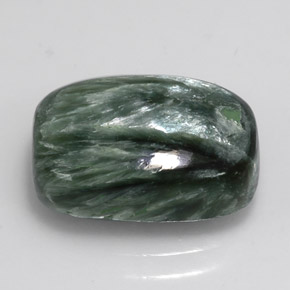 5.76 ct Green Seraphinite Stone, Natural Seraphinite in Cushion Cabochon Shape for Sale