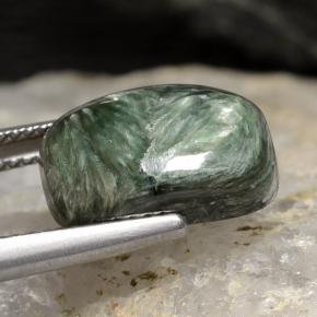 Seraphinite Gemstone in 14 x 10 mm (calibrated) Size for Sale, Seraphinite Stone in Green Color