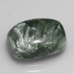 6.08 ct Green Seraphinite Stone, Natural Seraphinite in Cushion Cabochon Shape for Sale