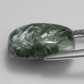 Seraphinite Gemstone in 14 x 10 mm (calibrated) Size for Sale, Seraphinite Stone in Green Color