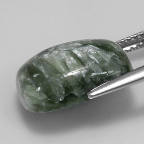 Seraphinite Gemstone in 14 x 10 mm (calibrated) Size for Sale, Seraphinite Stone in Green Color