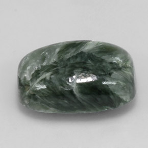 5.75 ct Green Seraphinite Stone, Natural Seraphinite in Cushion Cabochon Shape for Sale
