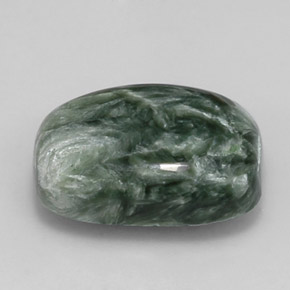 5.32 ct Green Seraphinite Stone, Natural Seraphinite in Cushion Cabochon Shape for Sale
