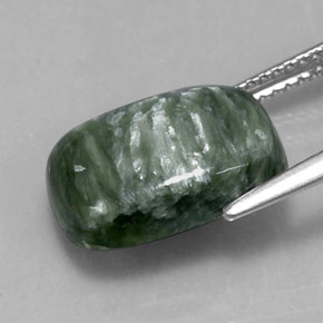 Seraphinite Gemstone in 14 x 10 mm (calibrated) Size for Sale, Seraphinite Stone in Green Color
