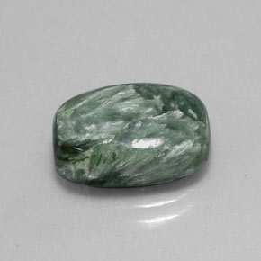 5.41 ct Green Seraphinite Stone, Natural Seraphinite in Cushion Cabochon Shape for Sale