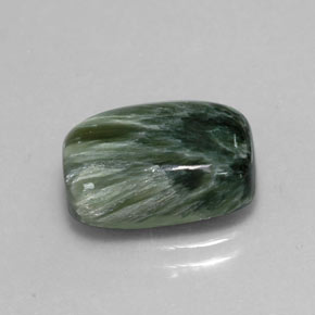 5.74 ct Green Seraphinite Stone, Natural Seraphinite in Cushion Cabochon Shape for Sale