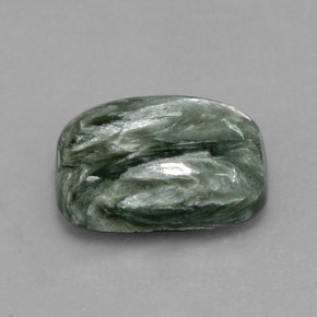 5.90 ct Green Seraphinite Stone, Natural Seraphinite in Cushion Cabochon Shape for Sale