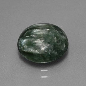 4.24 ct Green Seraphinite Stone, Natural Seraphinite in Round Cabochon Shape for Sale