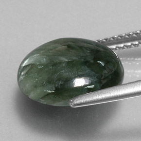 Seraphinite Gemstone in 12 mm (calibrated) Size for Sale, Seraphinite Stone in Green Color