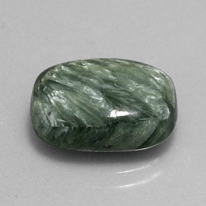 5.42 ct Green Seraphinite Stone, Natural Seraphinite in Cushion Cabochon Shape for Sale