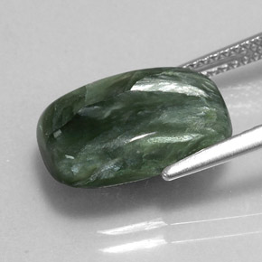 Seraphinite Gemstone in 14 x 10 mm (calibrated) Size for Sale, Seraphinite Stone in Green Color