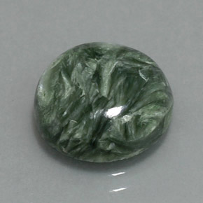 4.60 ct Green Seraphinite Stone, Natural Seraphinite in Round Cabochon Shape for Sale