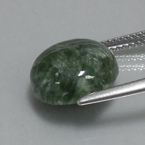 Seraphinite Gemstone in 12 mm (calibrated) Size for Sale, Seraphinite Stone in Green Color