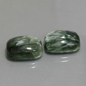 14.29 ctw Green Seraphinite Stones, Natural Seraphinite in Cushion Cabochon Shape for Sale