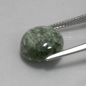 Seraphinite Gemstone in 12 mm (calibrated) Size for Sale, Seraphinite Stone in Green Color