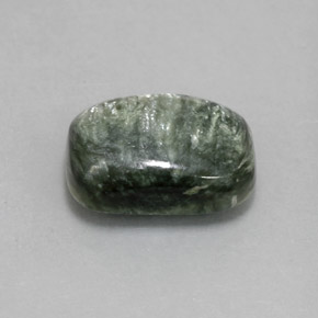 5.34 ct Green Seraphinite Stone, Natural Seraphinite in Cushion Cabochon Shape for Sale