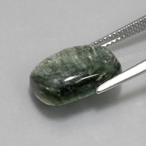 Seraphinite Gemstone in 14 x 9.7 mm Size for Sale, Seraphinite Stone in Green Color