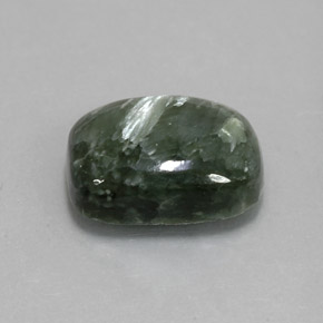 5.80 ct Green Seraphinite Stone, Natural Seraphinite in Cushion Cabochon Shape for Sale