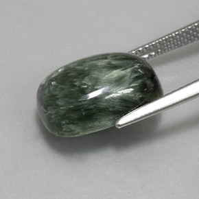Seraphinite Gemstone in 14 x 10 mm (calibrated) Size for Sale, Seraphinite Stone in Green Color