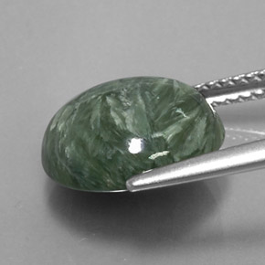 Seraphinite Gemstone in 12 mm (calibrated) Size for Sale, Seraphinite Stone in Green Color