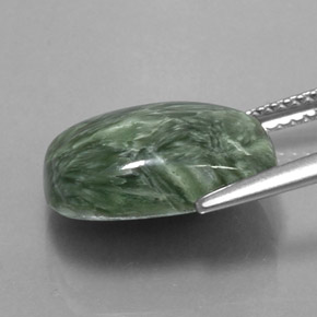 Seraphinite Gemstone in 14 x 10 mm (calibrated) Size for Sale, Seraphinite Stone in Green Color