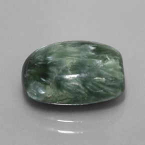 5.83 ct Green Seraphinite Stone, Natural Seraphinite in Cushion Cabochon Shape for Sale