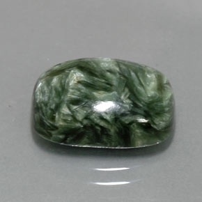 5.70 ct Green Seraphinite Stone, Natural Seraphinite in Cushion Cabochon Shape for Sale