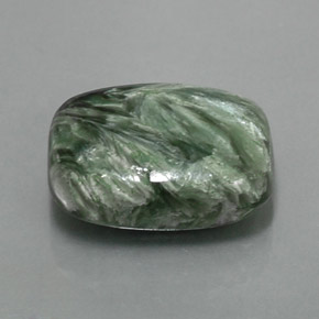 6.09 ct Green Seraphinite Stone, Natural Seraphinite in Cushion Cabochon Shape for Sale