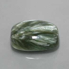 5.80 ct Green Seraphinite Stone, Natural Seraphinite in Cushion Cabochon Shape for Sale