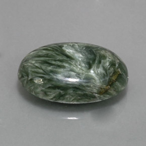 8.69 ct Green Seraphinite Stone, Natural Seraphinite in Oval Cabochon Shape for Sale