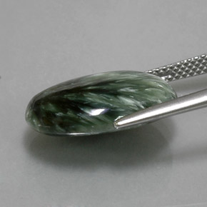 Seraphinite Gemstone in 18 x 13 mm (calibrated) Size for Sale, Seraphinite Stone in Green Color