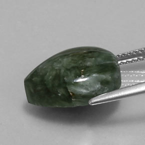 Seraphinite Gemstone in 14.1 x 10.1 mm Size for Sale, Seraphinite Stone in Green Color