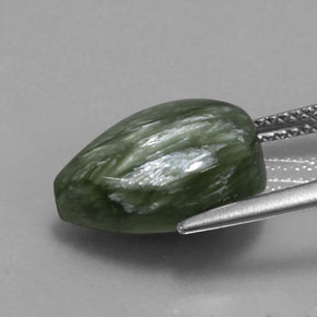 Seraphinite Gemstone in 14.2 x 10.1 mm Size for Sale, Seraphinite Stone in Green Color