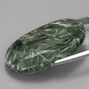 Seraphinite Gemstone in 36.3 x 24.3 mm Size for Sale, Seraphinite Stone in Green Color