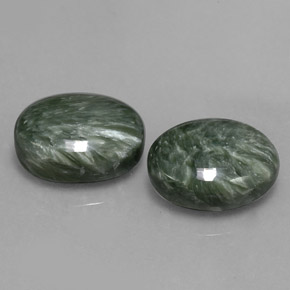 13.16 ct Green Seraphinite Stone, Natural Seraphinite in Oval Cabochon Shape for Sale